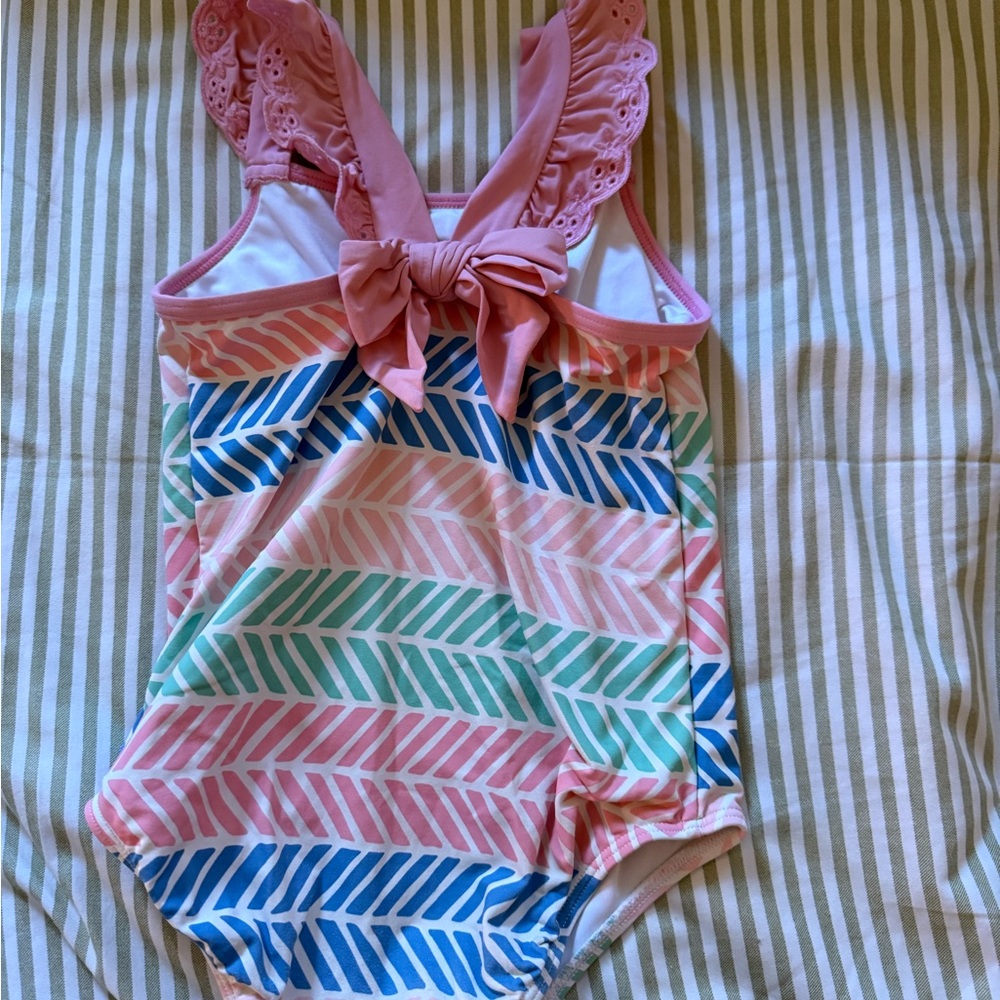 The Beaufort Bonnet Company Pink and Blue Kids Swimsuit